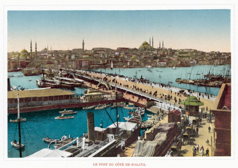 Die Brücke von der Seite Galatas (Farbfoto) von European Photographer