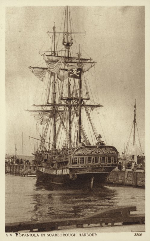 Hispaniola, Scarborough Hafen (s/w Foto) von (after) English photographer
