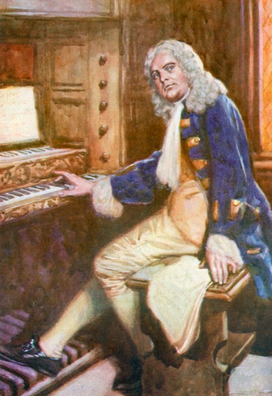 Händel, der den Halleluja-Chor ausarbeitet von English School