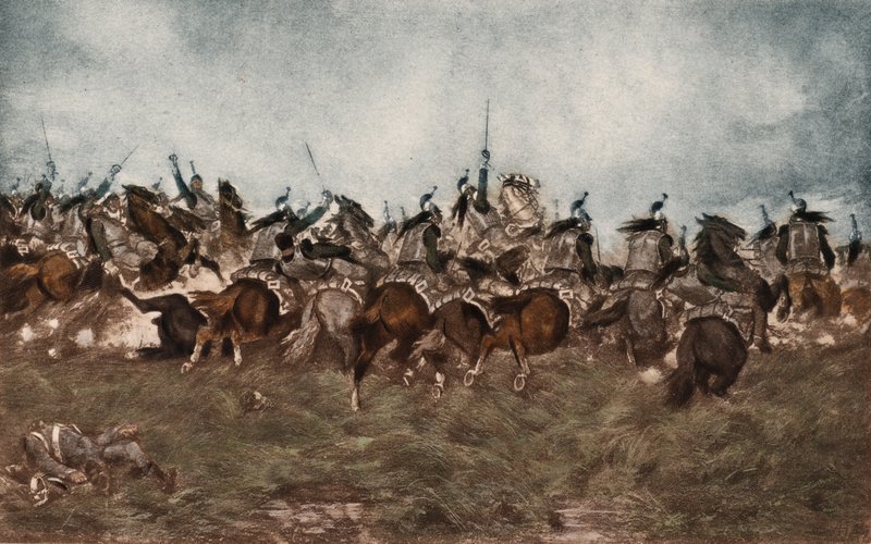Die Alte Garde bei Waterloo von English School