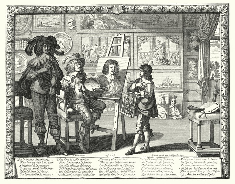 Der edle Maler (Gravur) von Abraham (after) Bosse