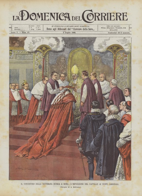Das Konsistorium der letzten Woche in Rom, die Verleihung des Hutes an die neuen Kardinäle von Achille Beltrame
