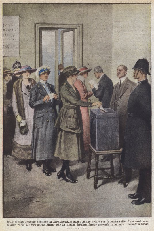 Bei den jüngsten Parlamentswahlen in England haben Frauen zum ersten Mal gewählt von Achille Beltrame