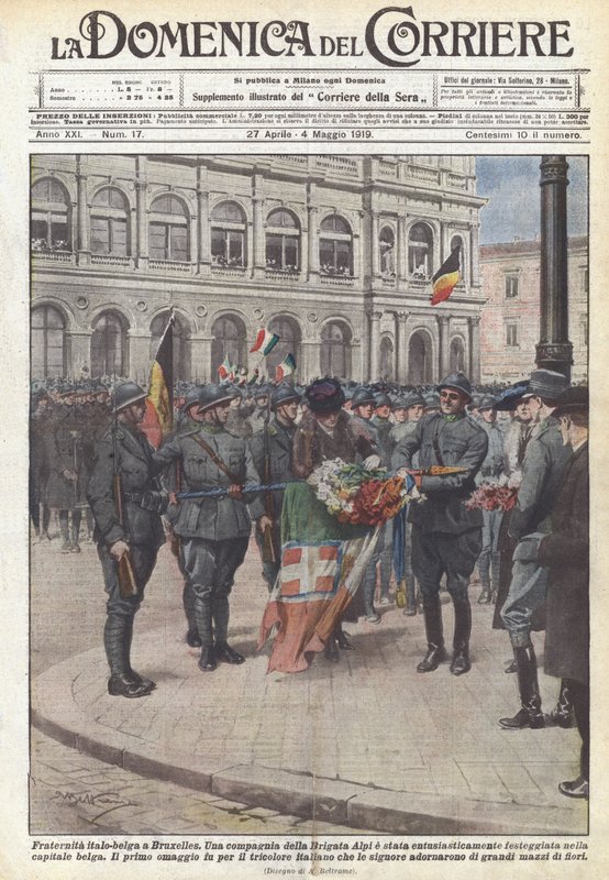 Italienisch-belgische Brüderlichkeit in Brüssel von Achille Beltrame