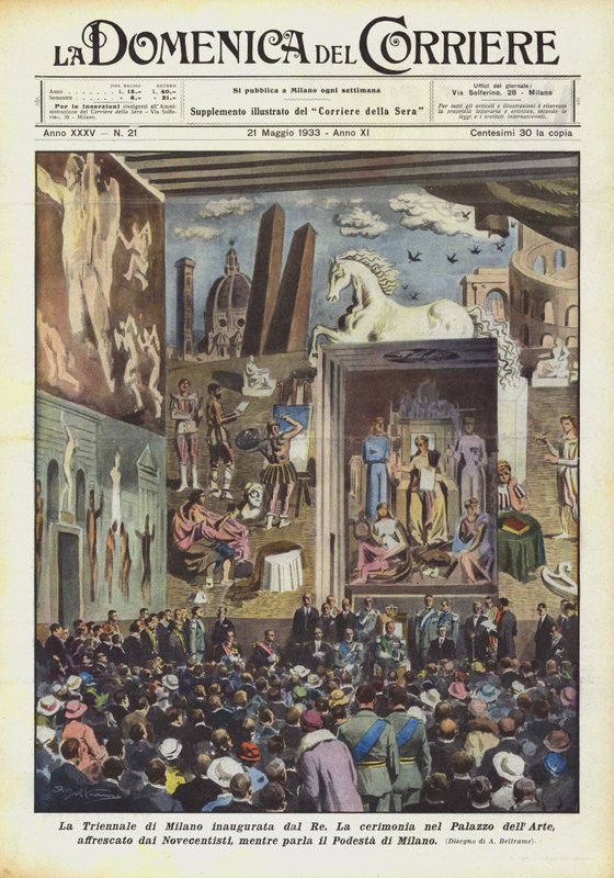 Die Triennale von Mailand, eröffnet vom König von Achille Beltrame