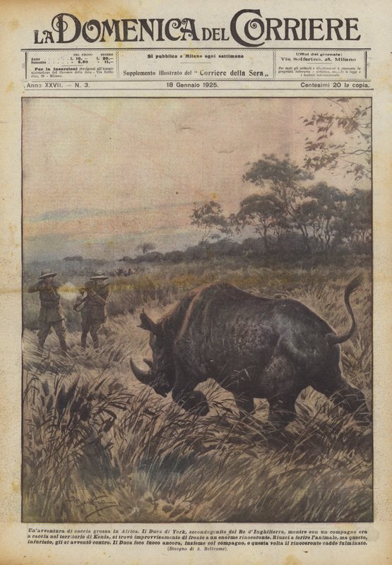 Ein Jagdabenteuer in Afrika von Achille Beltrame