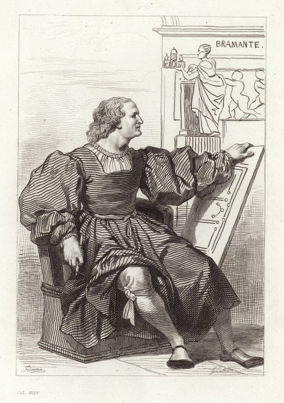 Donato Bramante, italienischer Architekt von Achille Devéria