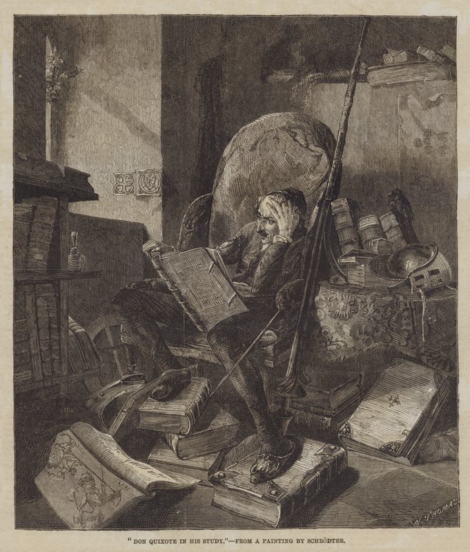 Don Quijote in seinem Arbeitszimmer von Adolf Schreyer