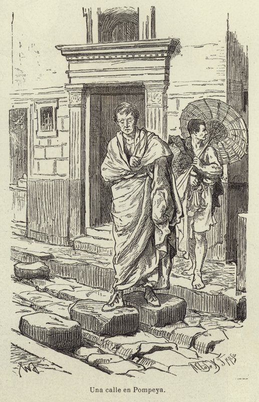 Eine Straße in Pompeji von Adolf Closs