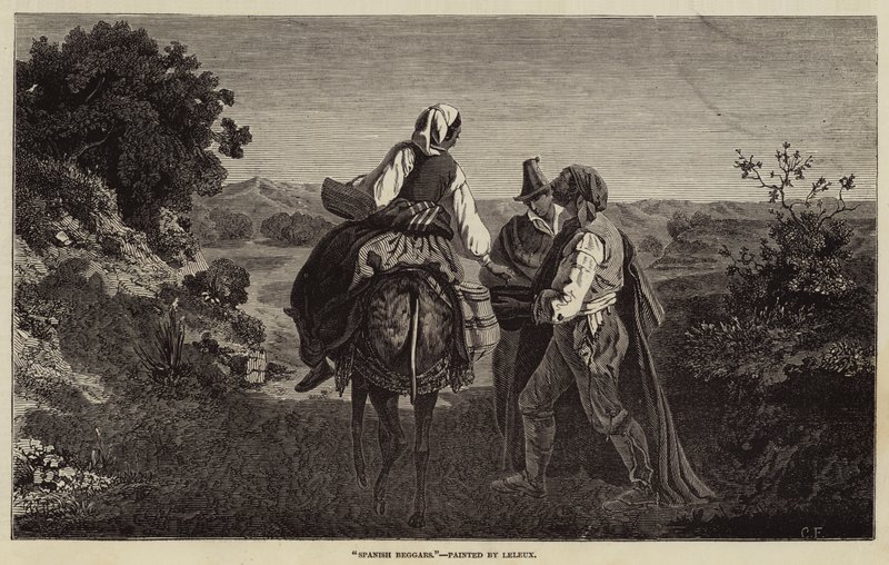 Spanische Bettler von Adolphe Pierre Leleux