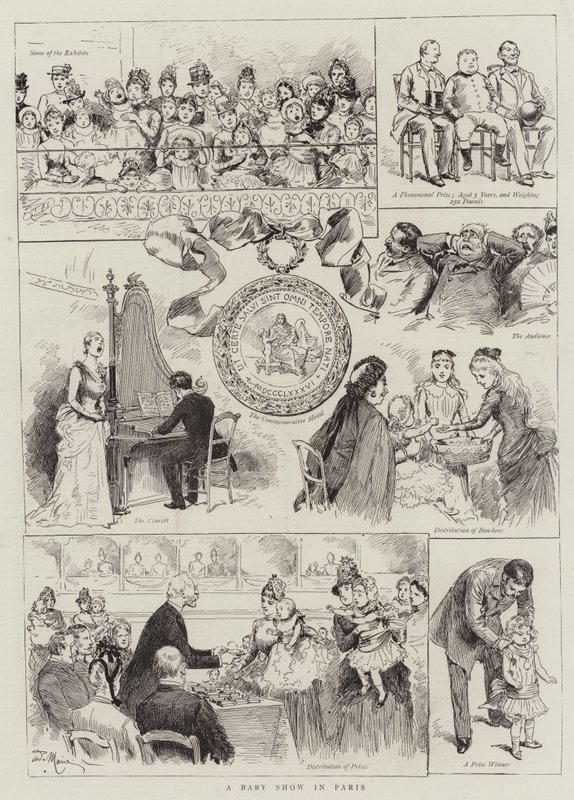 Eine Babyschau in Paris von Adrien Emmanuel Marie