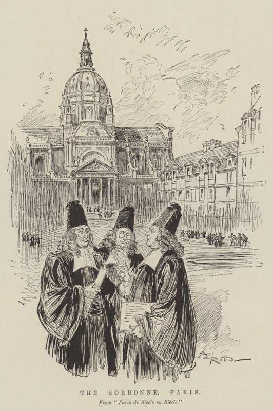 Die Sorbonne, Paris von Albert Robida