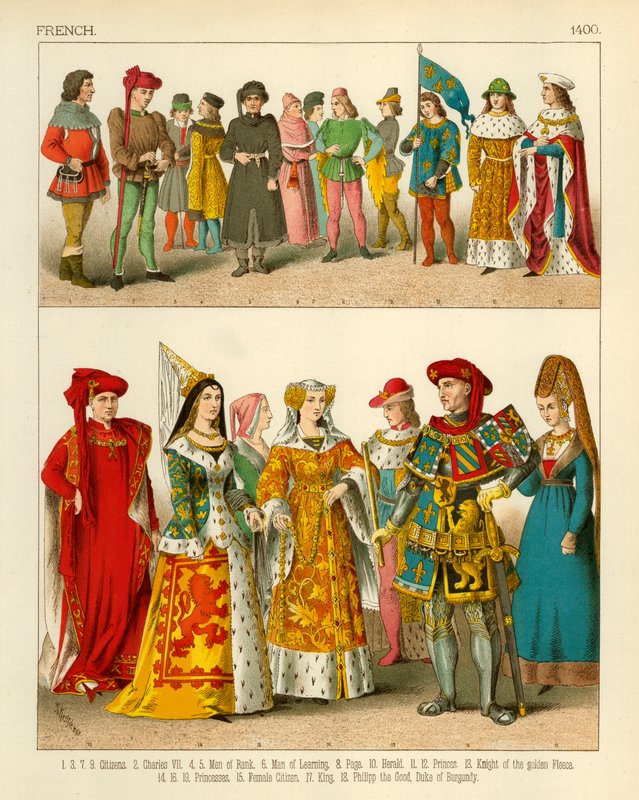 Französisches Kostüm 1400 von Albert Kretschmer