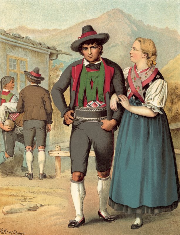 Deutsche Tracht, Tirol, Meran von Albert Kretschmer