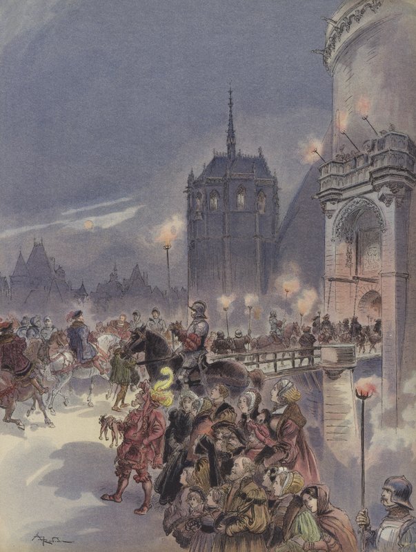 Empfang von Karl V. in Amboise von Albert Robida