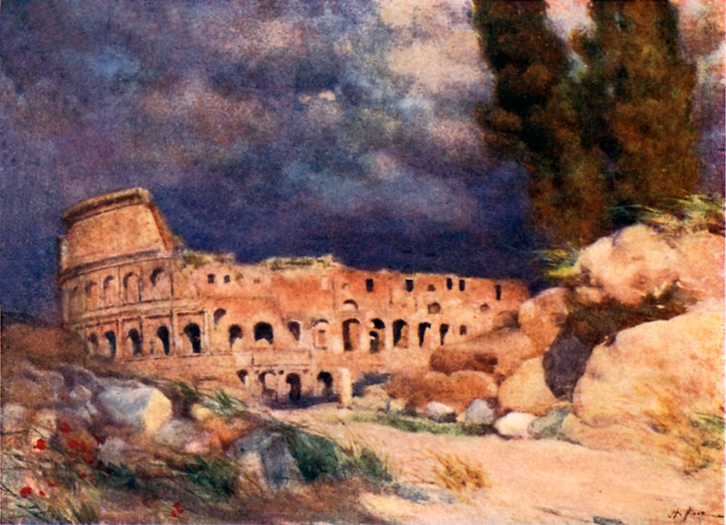 Das Kolosseum im Sturm von Alberto Pisa