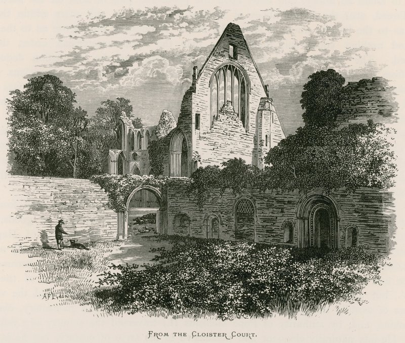Dryburgh Abbey, vom Kreuzganghof von Alexander Francis Lydon
