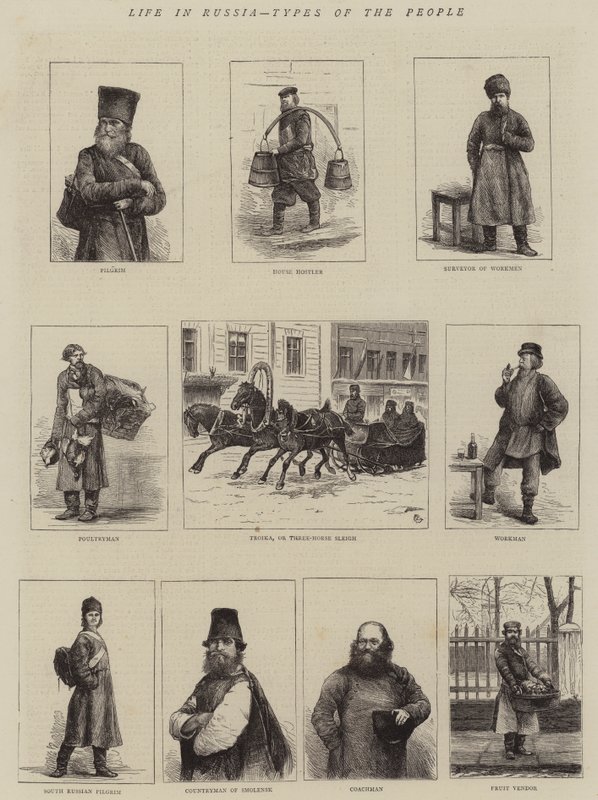 Leben in Russland, Typen der Menschen von Alfred Chantrey Corbould