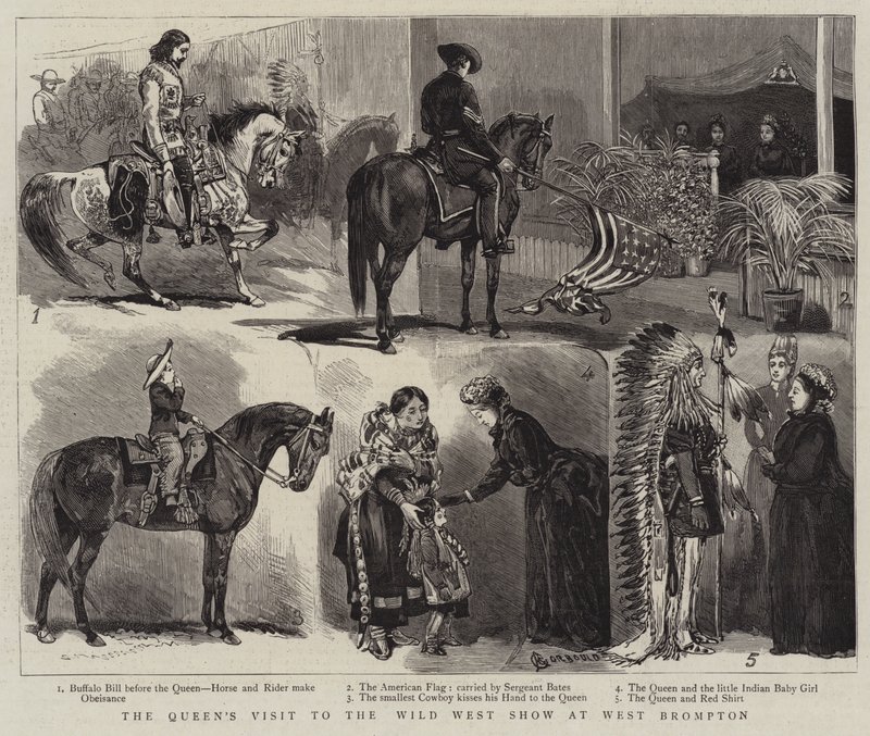 Der Besuch der Königin bei der Wild West Show in West Brompton von Alfred Chantrey Corbould