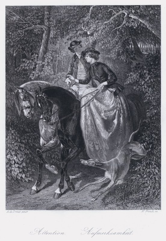 Aufmerksamkeit (Stich) von Alfred Dedreux