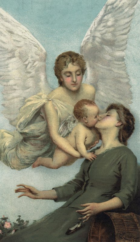 "Der Traum einer Mutter" von Alfred Edward (after) Emslie