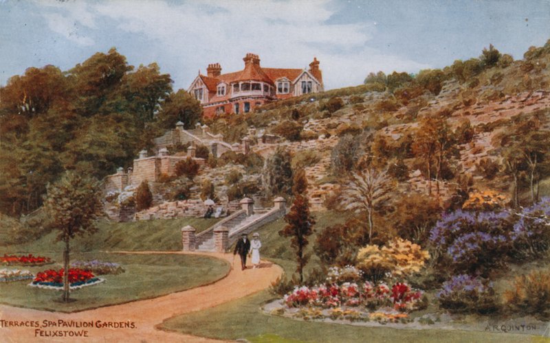 Terrassen, Spa Pavilion Gardens, Felixstowe von Alfred Robert Quinton