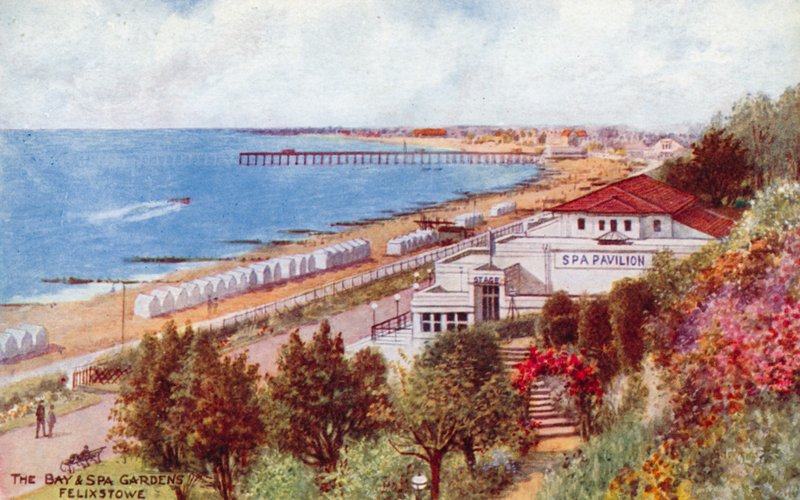 Die Bucht und die Spa-Gärten, Felixstowe von Alfred Robert Quinton
