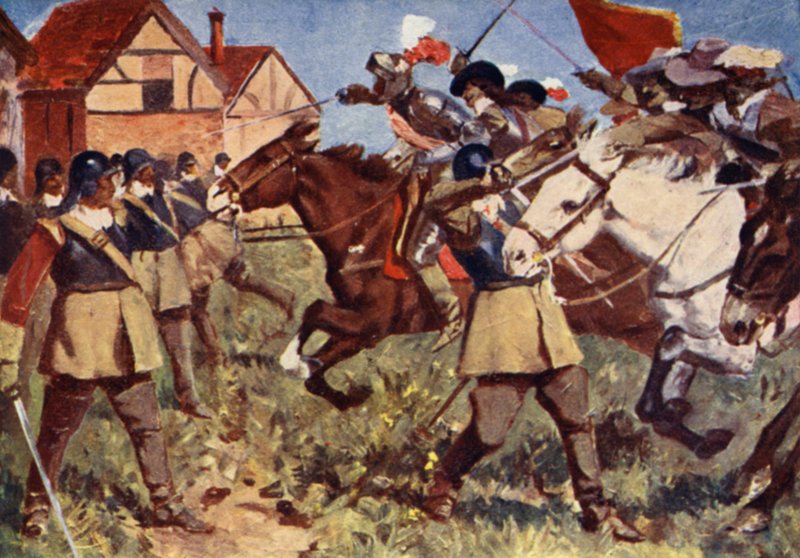 Ruperts Angriff bei Edgehill von Allan (after) Stewart
