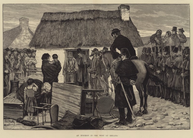 Eine Zwangsräumung im Westen Irlands von Aloysius O