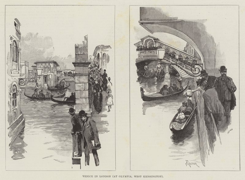 Venedig in London, in Olympia, West Kensington von Amedee Forestier