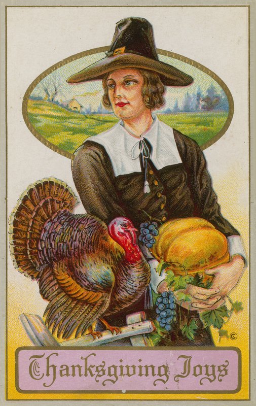 Amerikanische Thanksgiving-Karte von American School