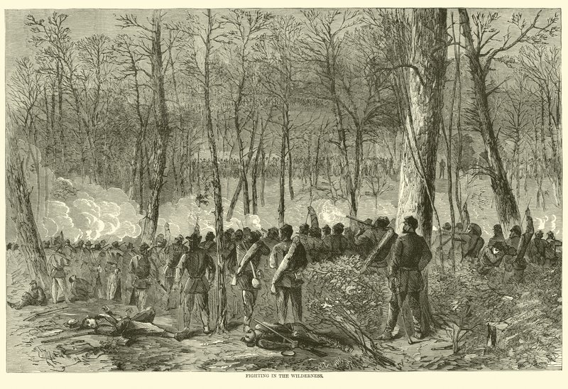 Kämpfe in der Wildnis, Mai 1864 von American School
