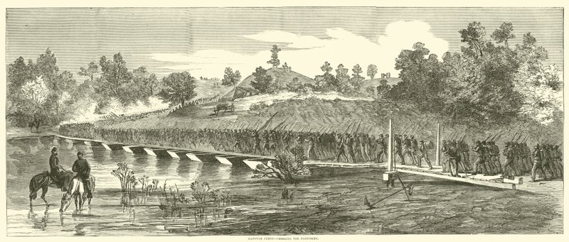 Hanover Fähre, Überquerung des Pamunkey, Juni 1864 von American School