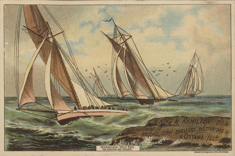 Internationale Segelregatta, The Puritan und Genesta von American School