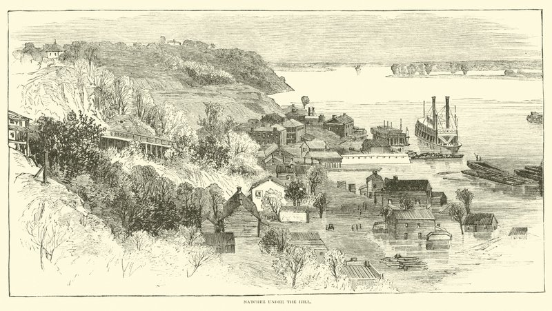 Natchez unter dem Hügel, Mai 1862 von American School