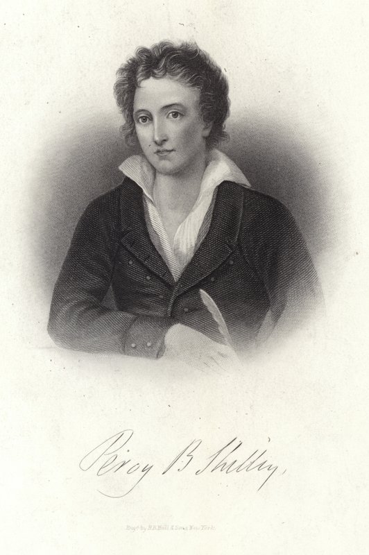 Porträt von Percy Bysshe Shelley von American School
