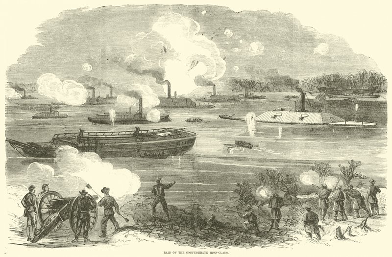 Überfall der konföderierten Panzerschiffe, Februar 1865 von American School