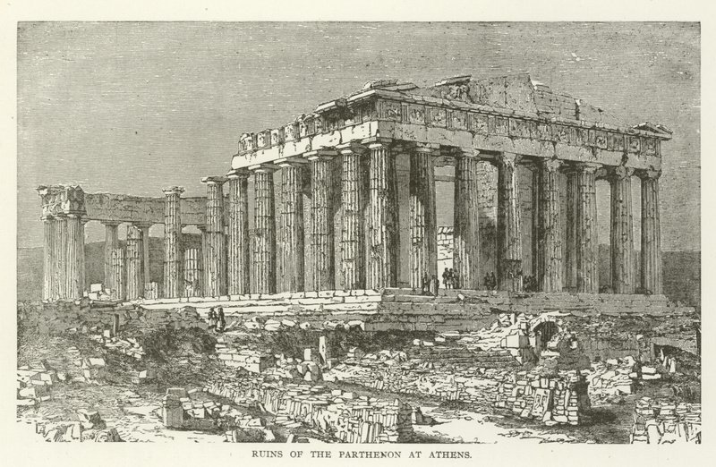Ruinen des Parthenon in Athen von American School