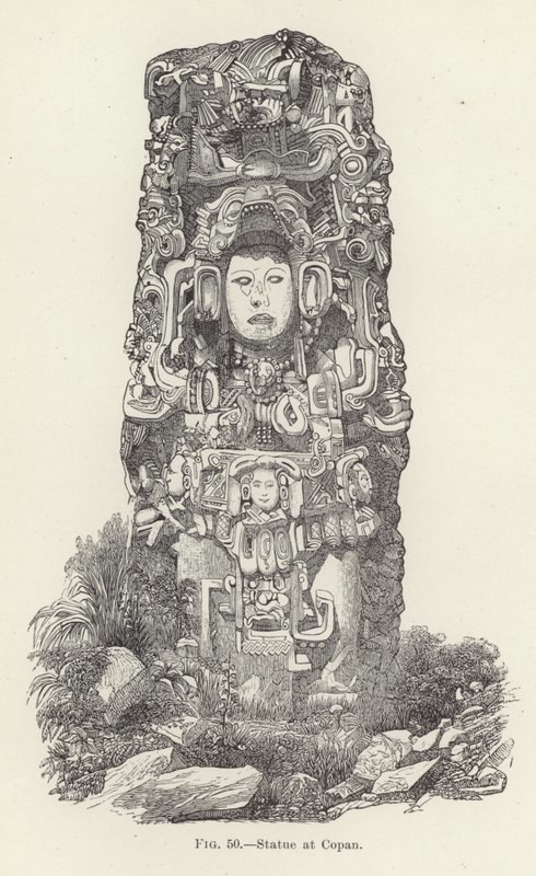 Statue in Copan von American School