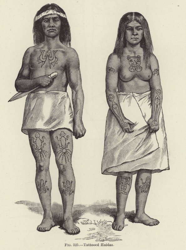 Tätowierte Haidas von American School
