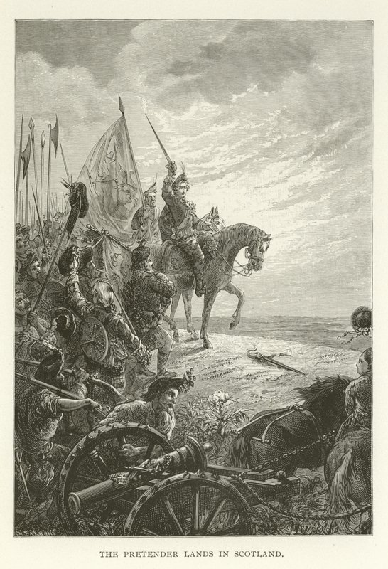 Der Prätendent landet in Schottland von American School