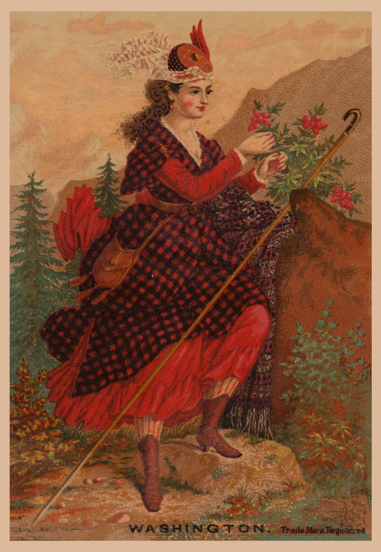 Frau in Rot von American School