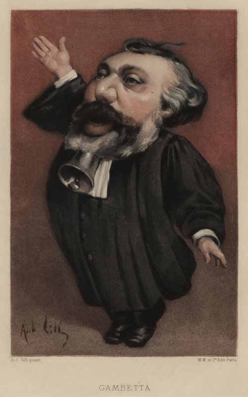 Leon Gambetta, französischer Staatsmann von Andre Gill
