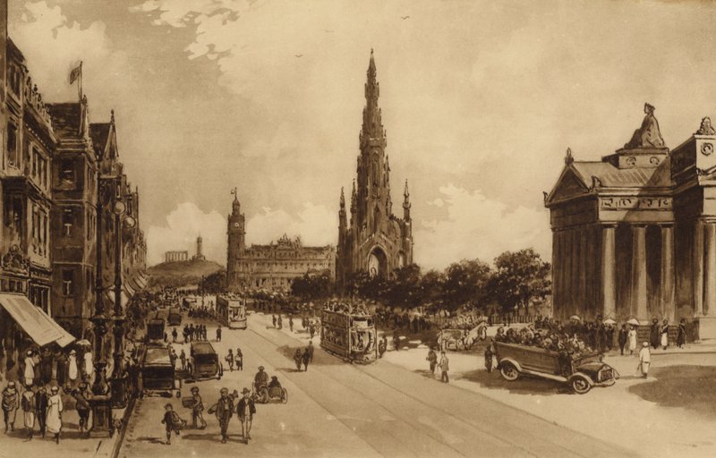 Edinburgh: Princes Street vom Mound aus von Andrew Allan