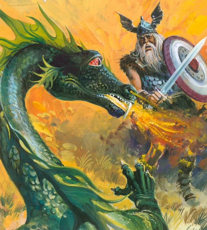 Szene aus Beowulf von Andrew Howat