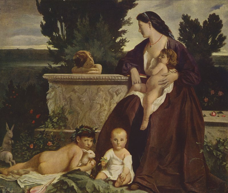 Mutterglück von Anselm Feuerbach