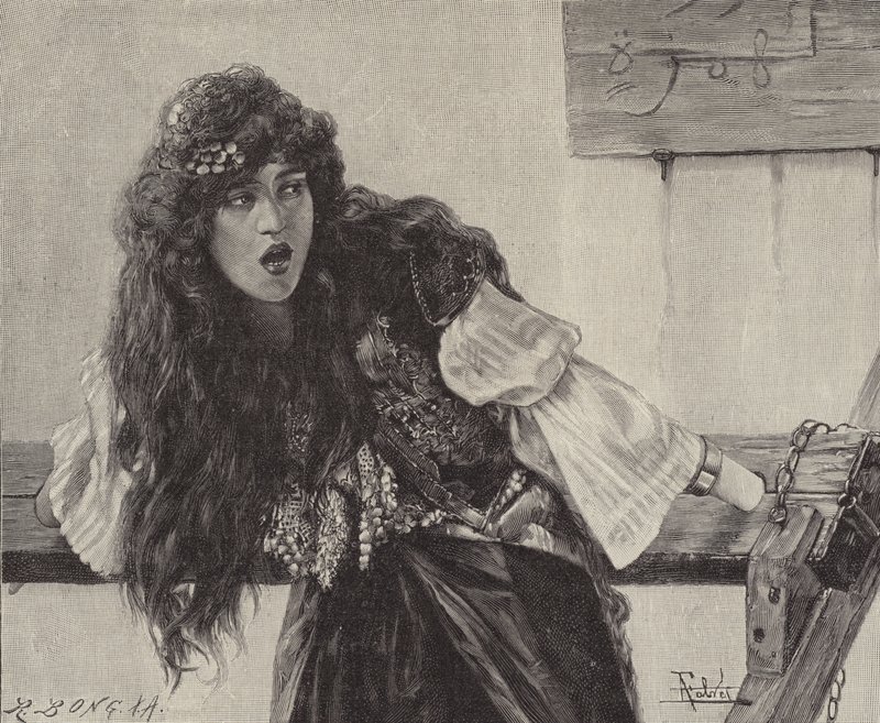 Der Verleumder (Gravur) von Antonio Maria Fabres y Costa