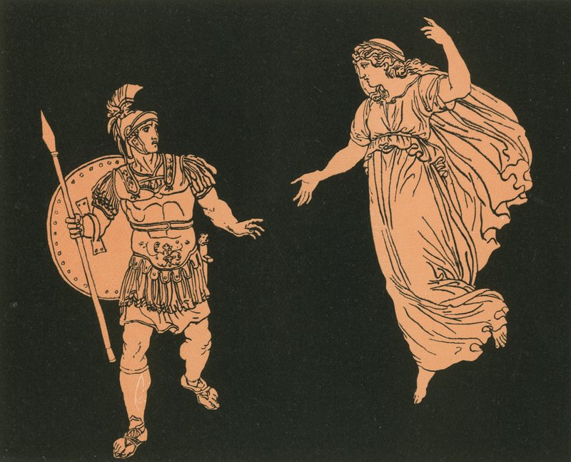 Aeneas und der Schatten von Creusa von Bartolomeo Pinelli