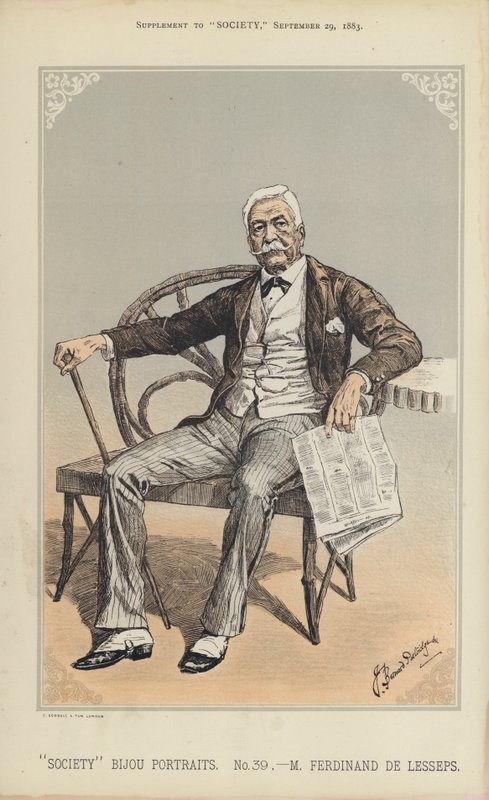 M Ferdinand de Lesseps von Bernard (after) Partridge