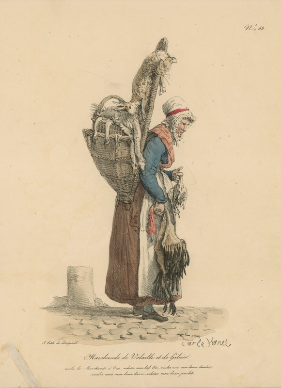Geflügel- und Wildhändlerin von Carle Vernet